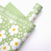 White Floral Wrapping Paper