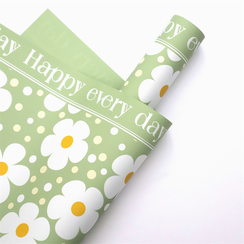 White Floral Wrapping Paper