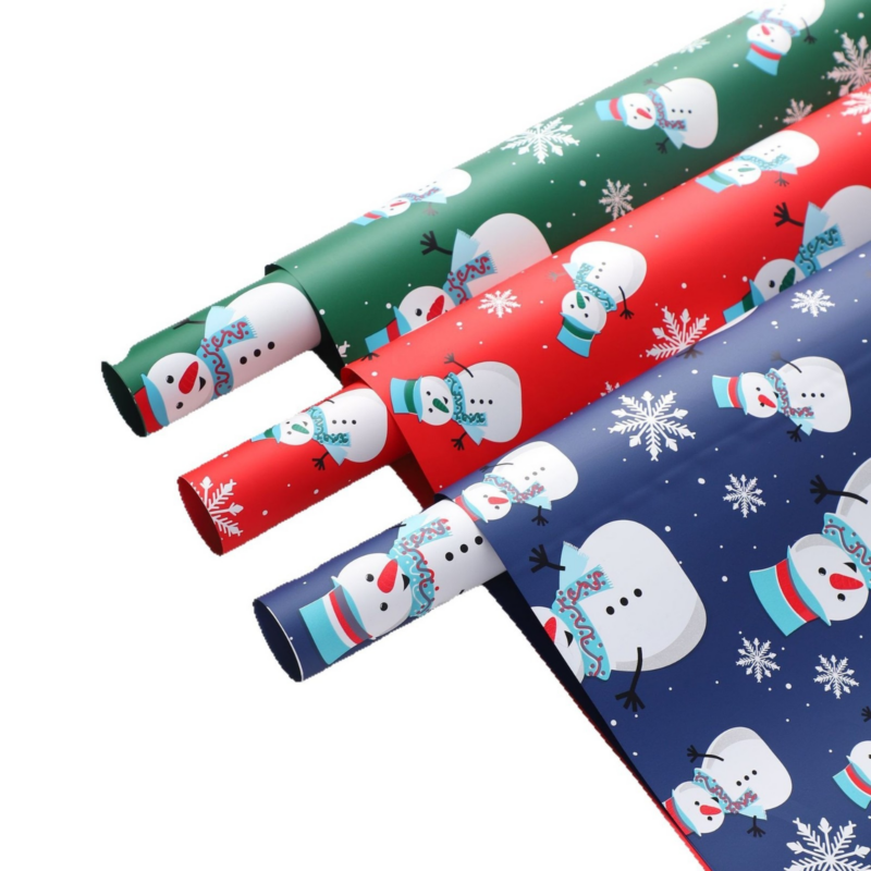 微信图片_20260407124624_7495_1 Flower Wrapping Paper with Snowman Pattern