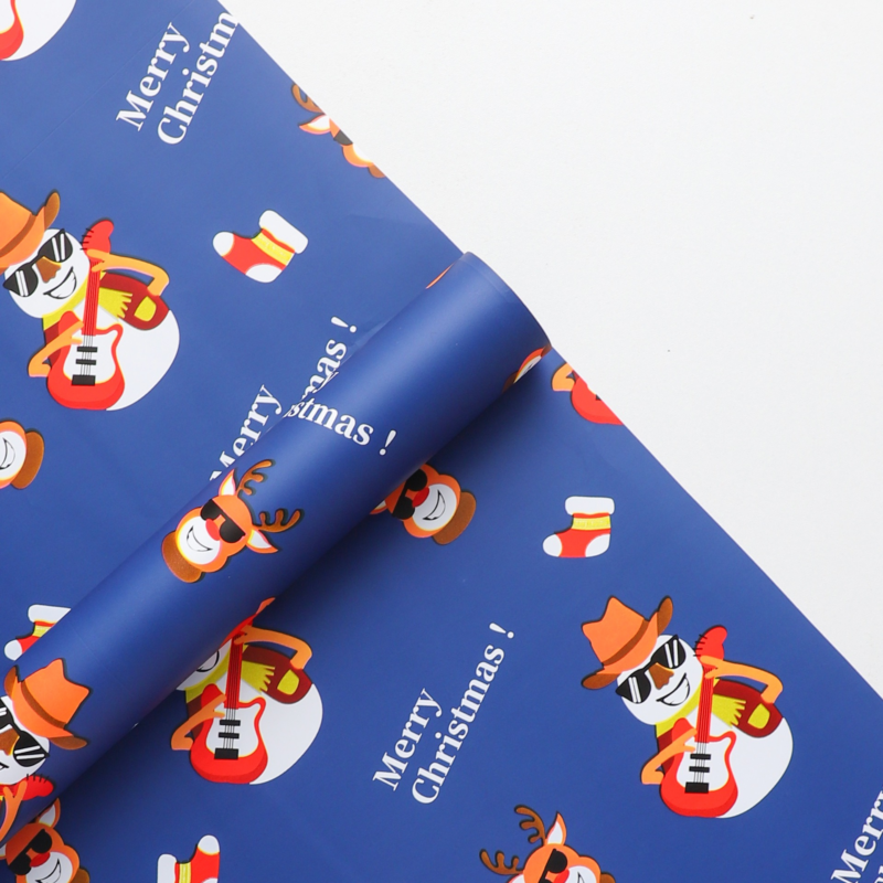 微信图片_20260407124631_7496_1 Flower Wrapping Paper with Snowman Pattern