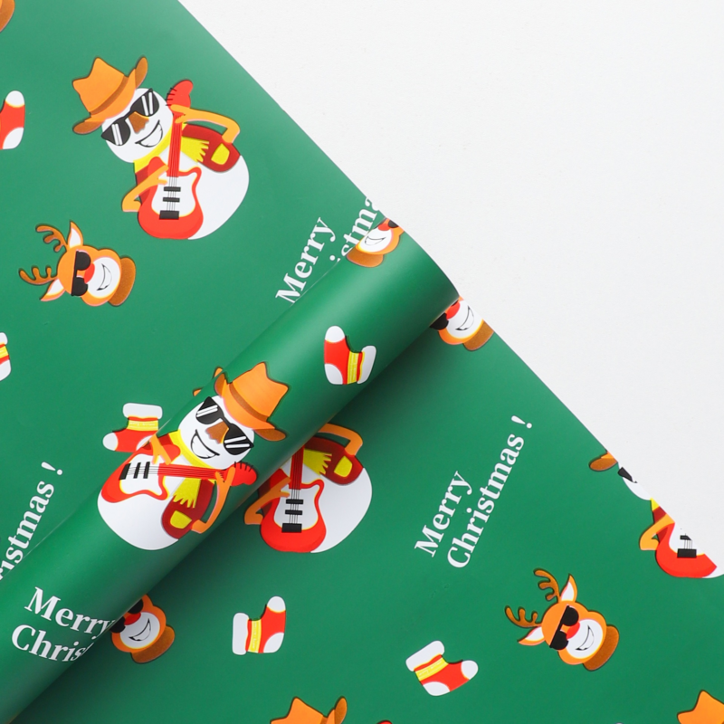 微信图片_20260407124645_7498_1 Flower Wrapping Paper with Snowman Pattern