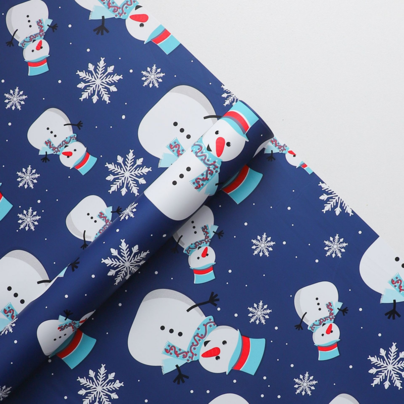 微信图片_20260407124651_7499_1 Flower Wrapping Paper with Snowman Pattern