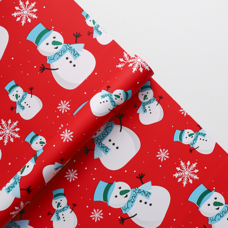 微信图片_20260407124656_7500_1 Flower Wrapping Paper with Snowman Pattern