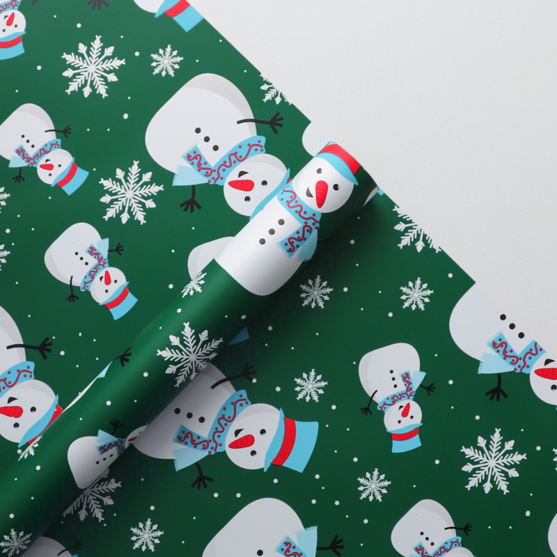 微信图片_20260407124701_7501_1 Flower Wrapping Paper with Snowman Pattern