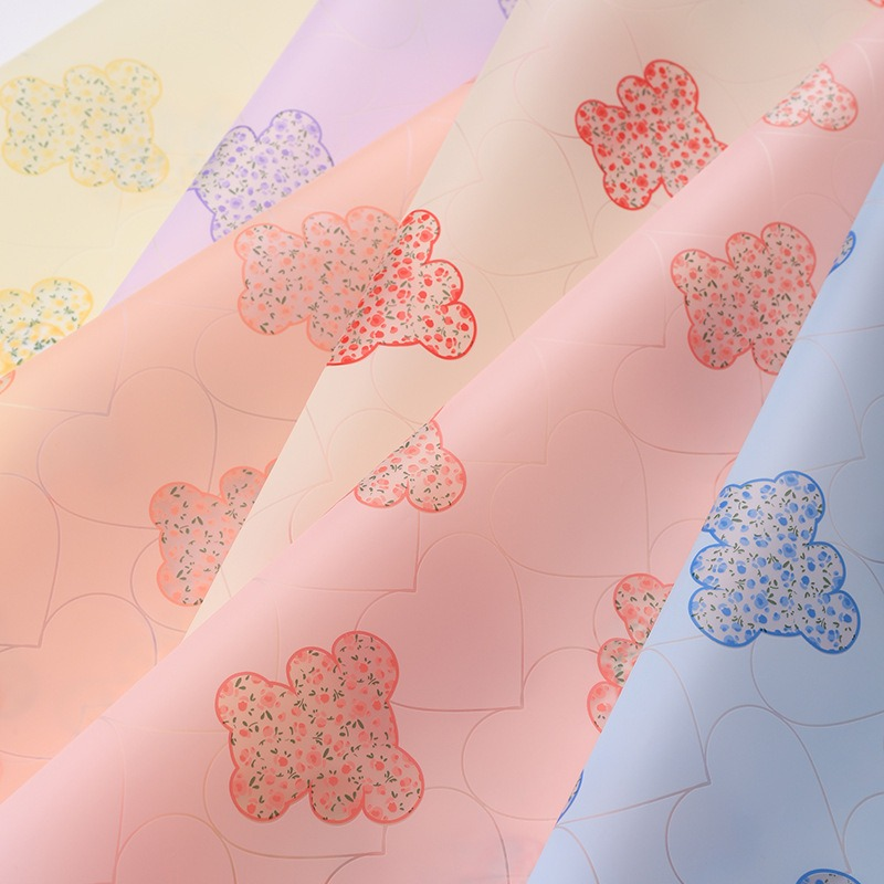 Garden Bear Floral Wrapping Paper