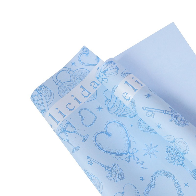 微信图片_20260407151010_7519_1 Birthday Flower Bouquet Wrapping Paper with a Teddy Bear Pattern