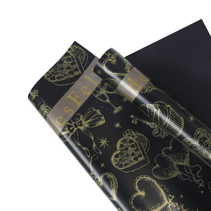 微信图片_20260407151020_7521_1 Birthday Flower Bouquet Wrapping Paper with a Teddy Bear Pattern