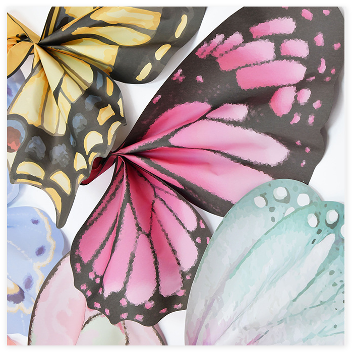 Butterfly-shaped wrapping paper