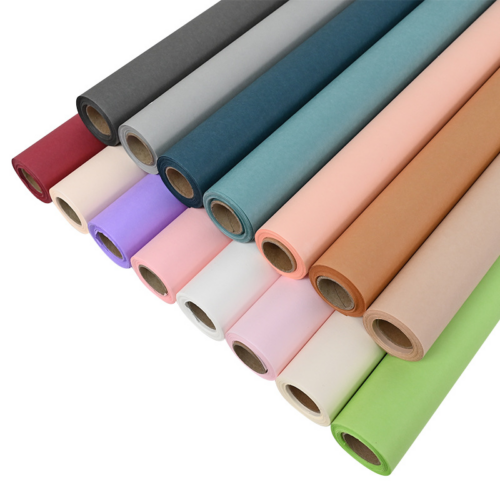 Monochromatic Korean-Style Floral Wrapping Paper
