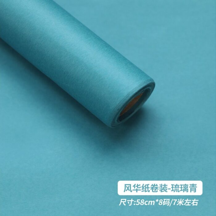 Monochromatic Korean-Style Floral Wrapping Paper