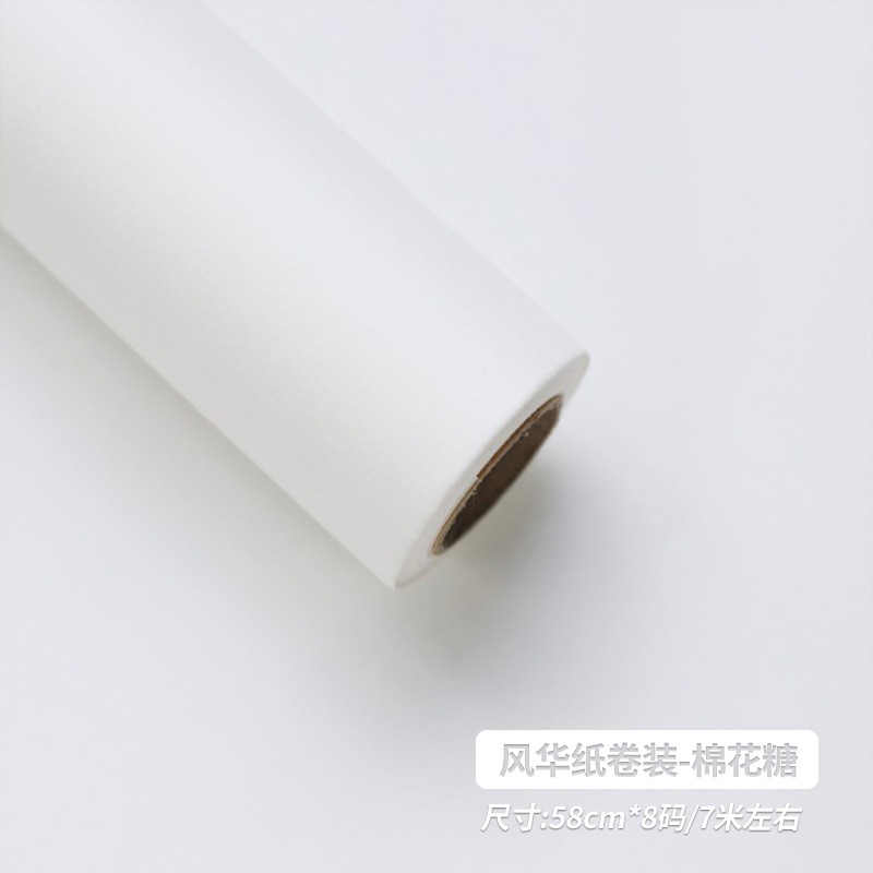 Monochromatic Korean-Style Floral Wrapping Paper