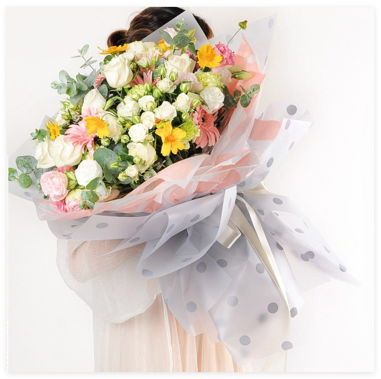 Crystal Bubble & Cute Flower Wrapping Paper