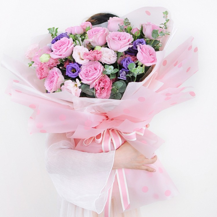 Crystal Bubble & Cute Flower Wrapping Paper