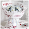 Super Heart-Themed Floral Wrapping Paper