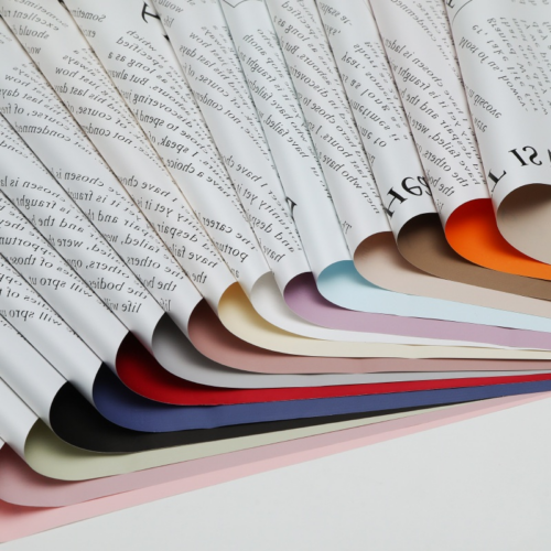Newspaper-Style Floral Wrapping Paper