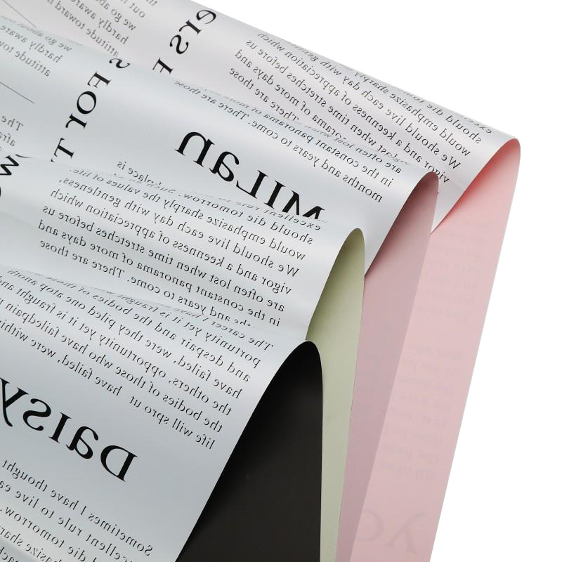 Newspaper-Style Floral Wrapping Paper