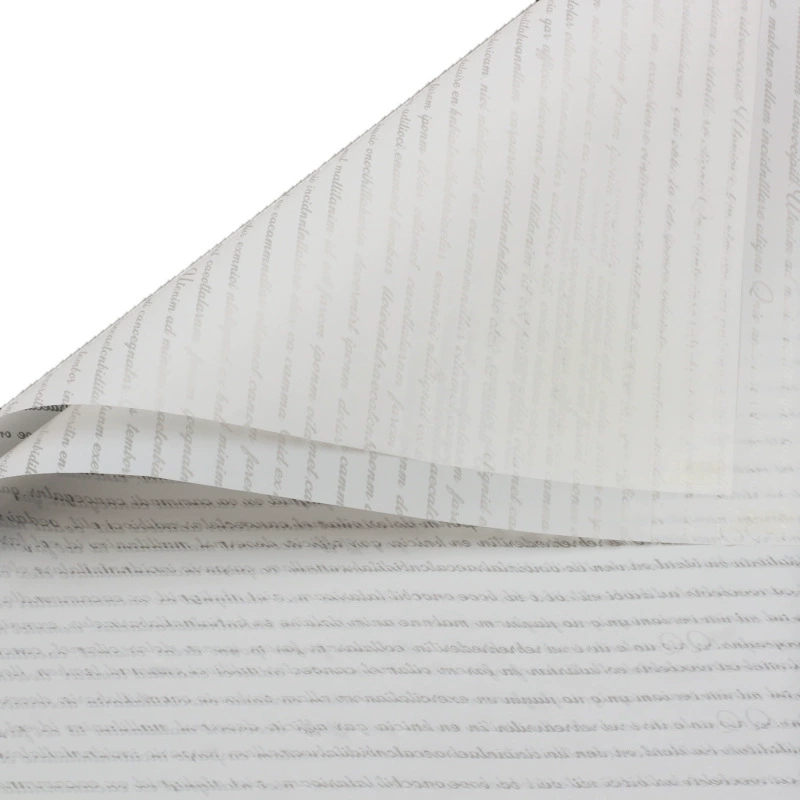 Small English Text Korean-Style Plain Paper Flower Wrapping Paper