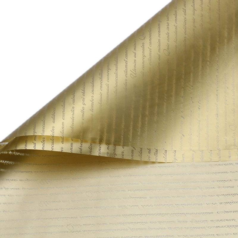 Small English Text Korean-Style Plain Paper Flower Wrapping Paper