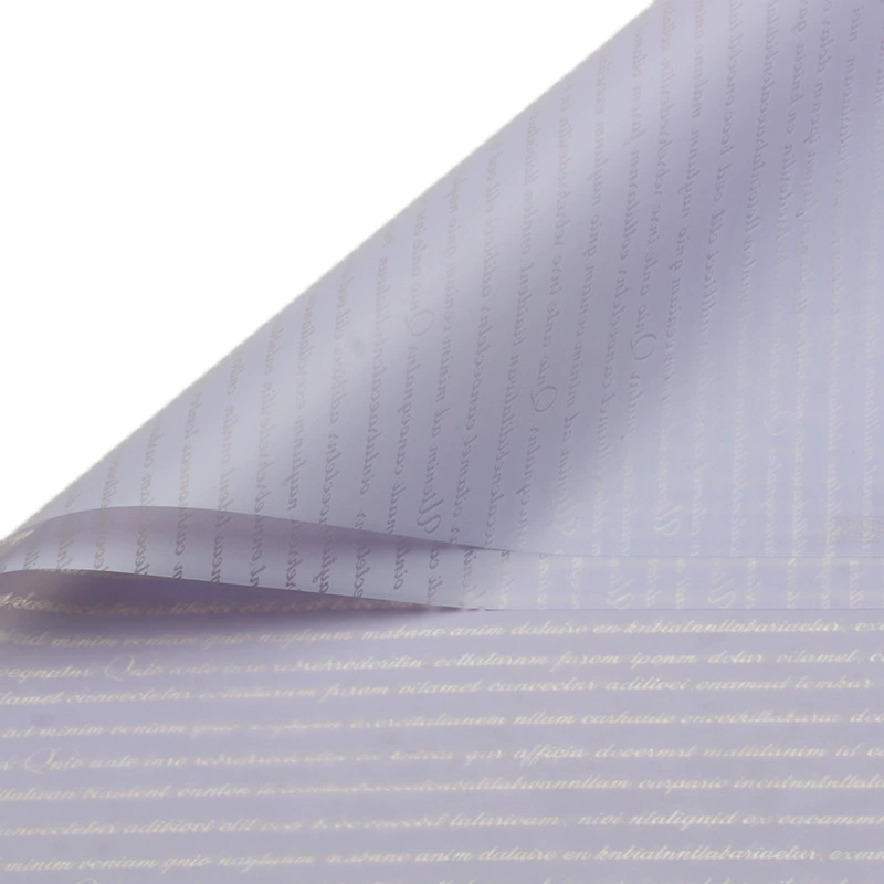 Small English Text Korean-Style Plain Paper Flower Wrapping Paper