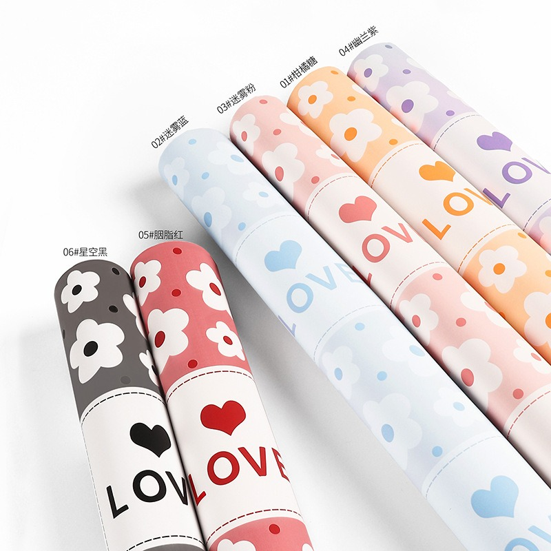 Sweetheart Couple Floral Wrapping Paper