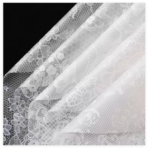 Lace Dreamy Snowflake Bouquet Wrapping Paper