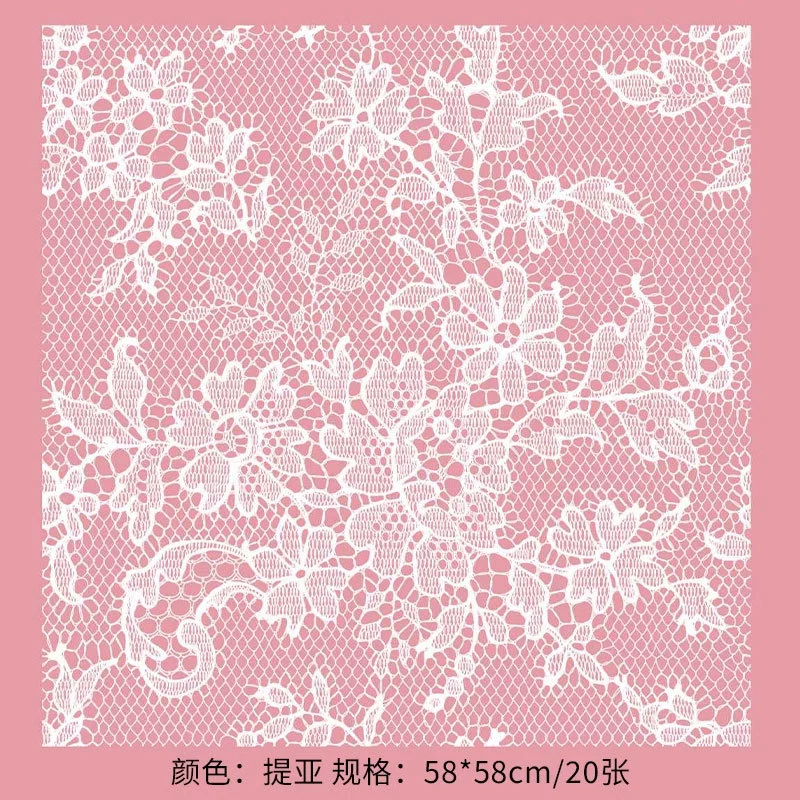 微信图片_20260408192811_7878_1 Lace Dreamy Snowflake Bouquet Wrapping Paper