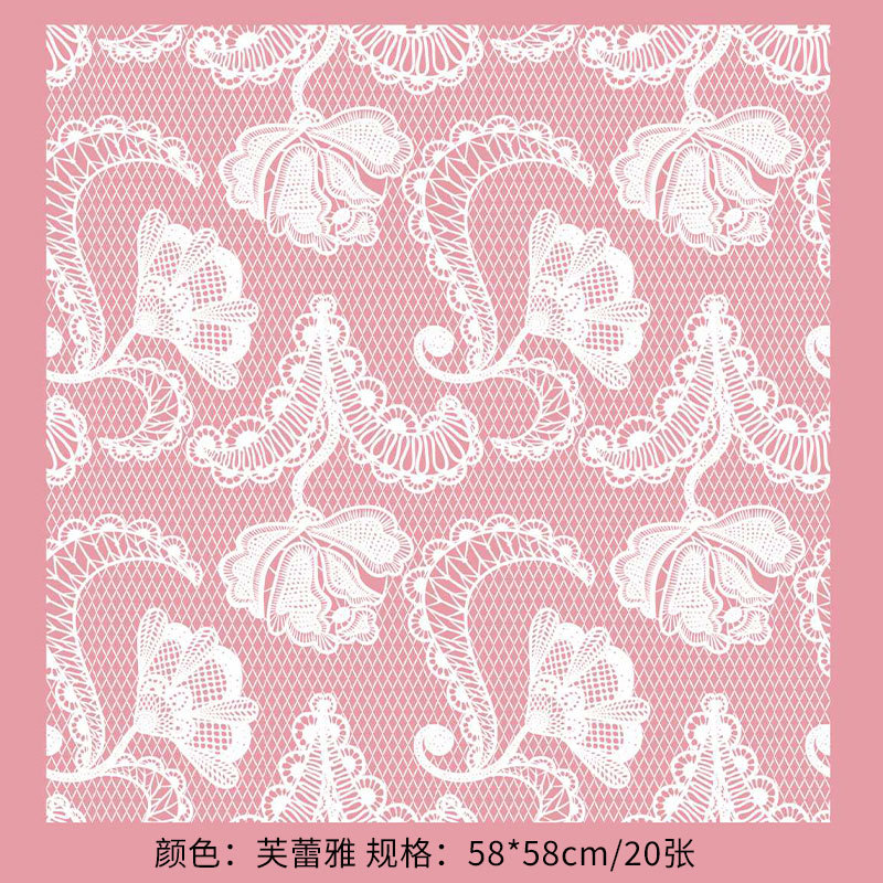 微信图片_20260408192817_7879_1 Lace Dreamy Snowflake Bouquet Wrapping Paper