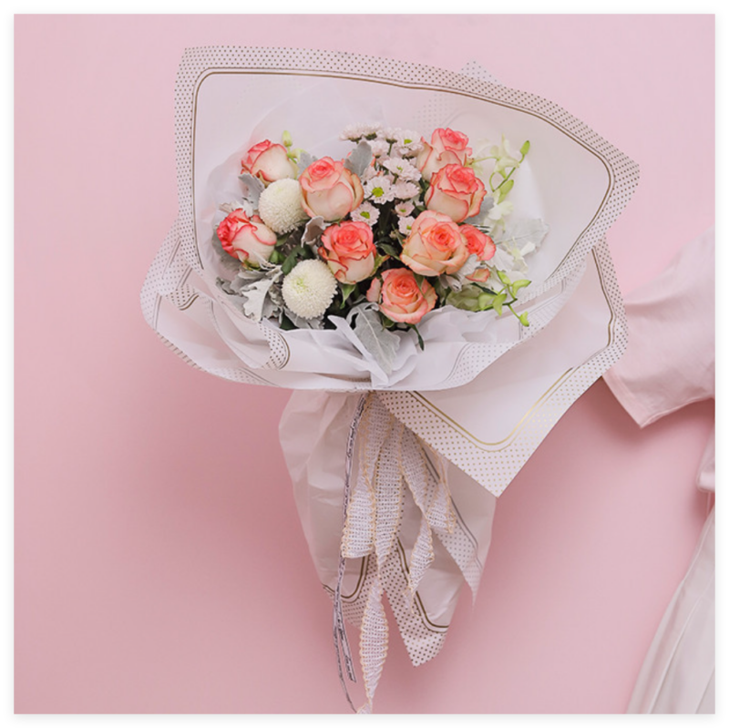 Heart-Themed Magic Floral Wrapping Paper
