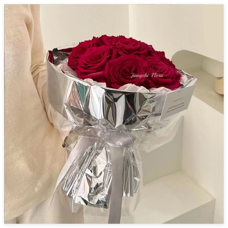 Mirror-Finish Bouquet Wrapping Paper Roll