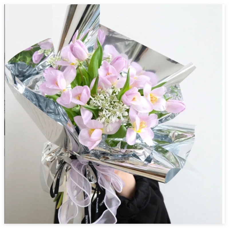 Mirror-Finish Bouquet Wrapping Paper Roll
