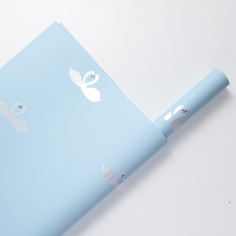 Swan Flower Wrapping Paper