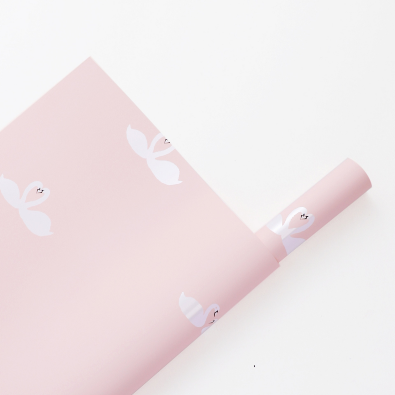 Swan Flower Wrapping Paper