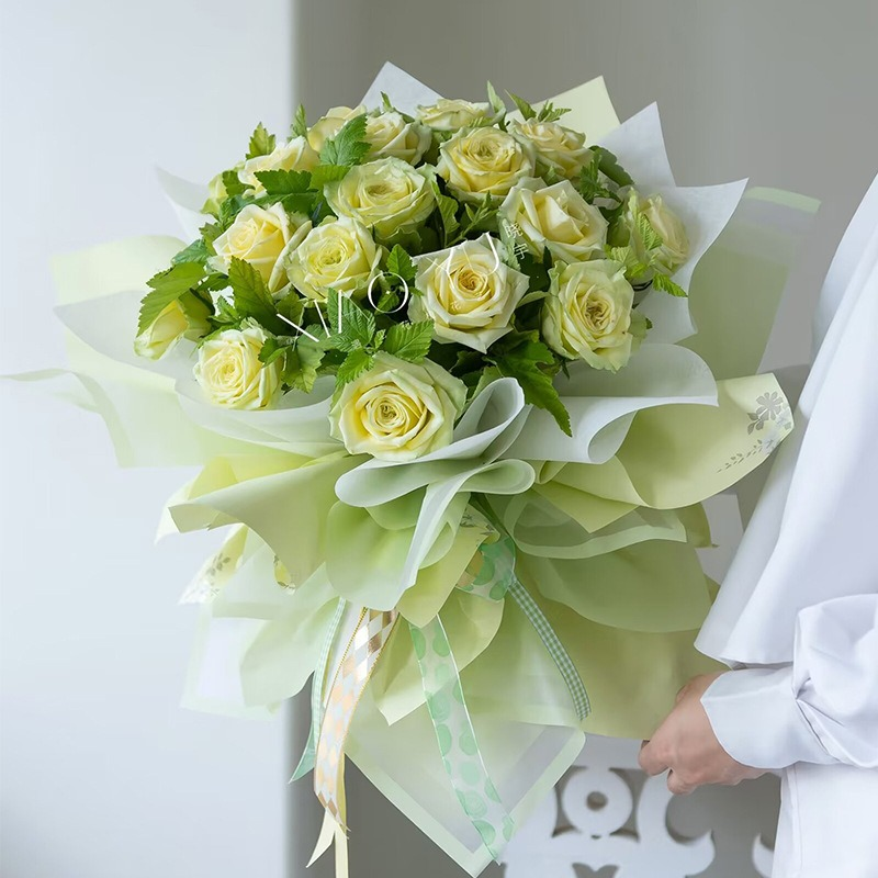 Wrapping paper covered in flowers