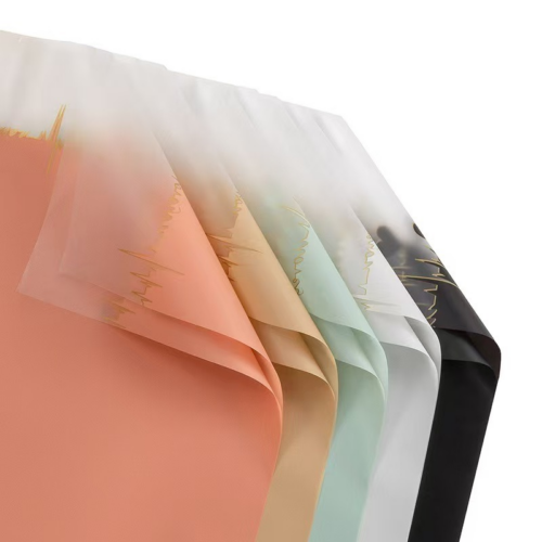 Heartbeat Jelly Flower Bouquet Wrapping Paper