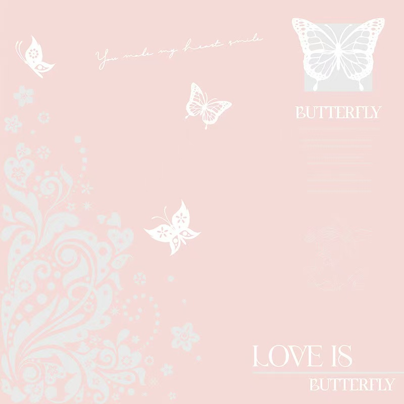 Dancing Butterfly Floral Wrapping Paper