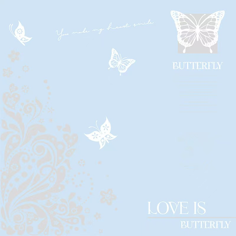 Dancing Butterfly Floral Wrapping Paper