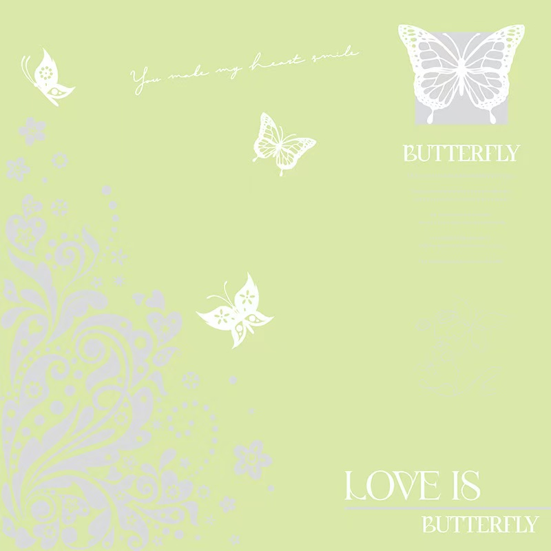 Dancing Butterfly Floral Wrapping Paper