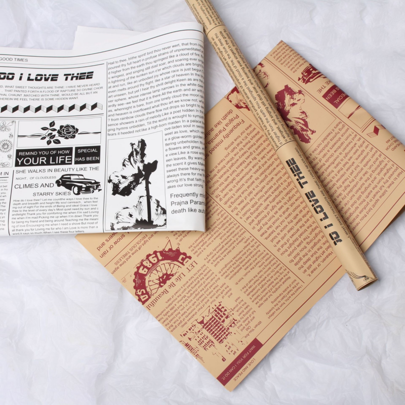 Cartier News Floral Wrapping Paper