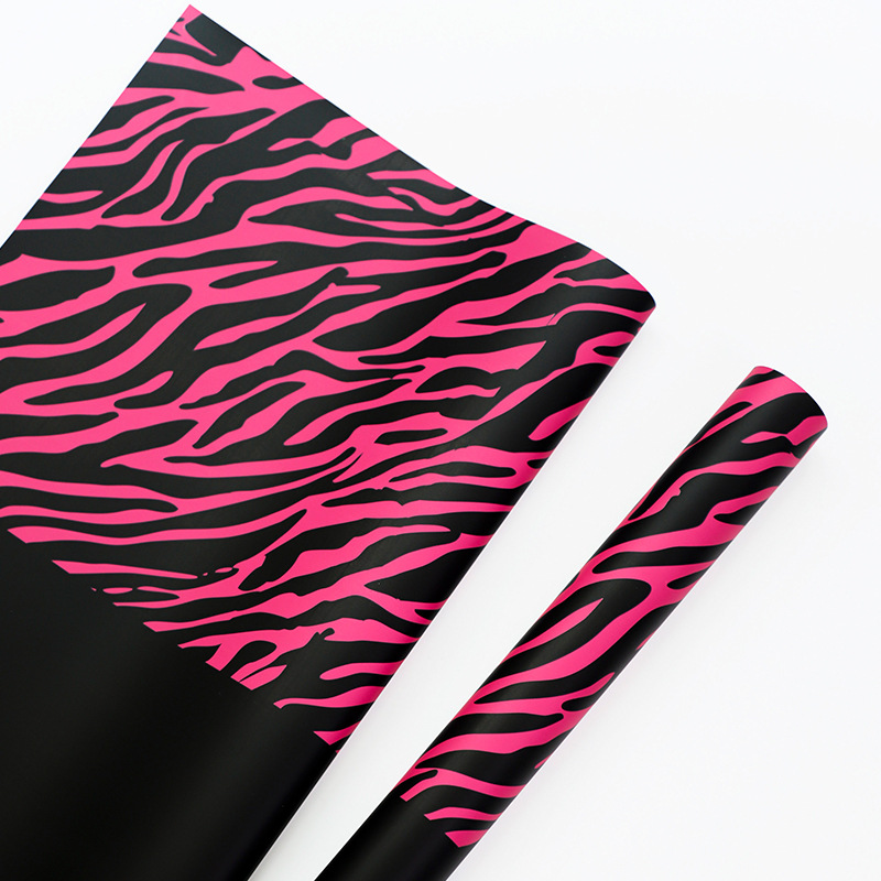 Zebra-Print Floral Wrapping Paper