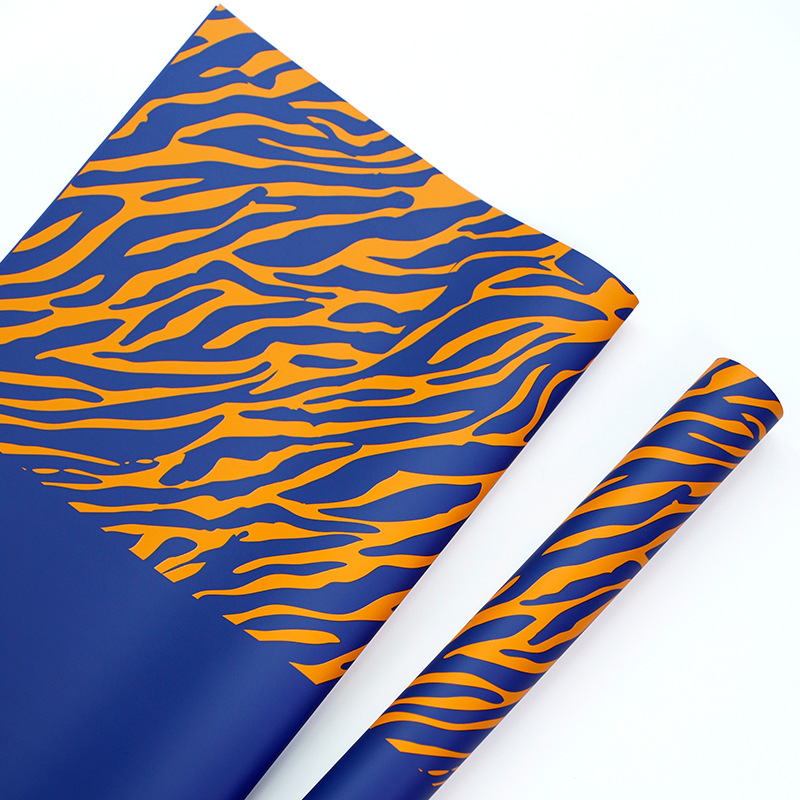 Zebra-Print Floral Wrapping Paper