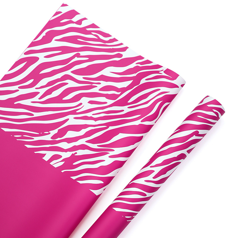 Zebra-Print Floral Wrapping Paper