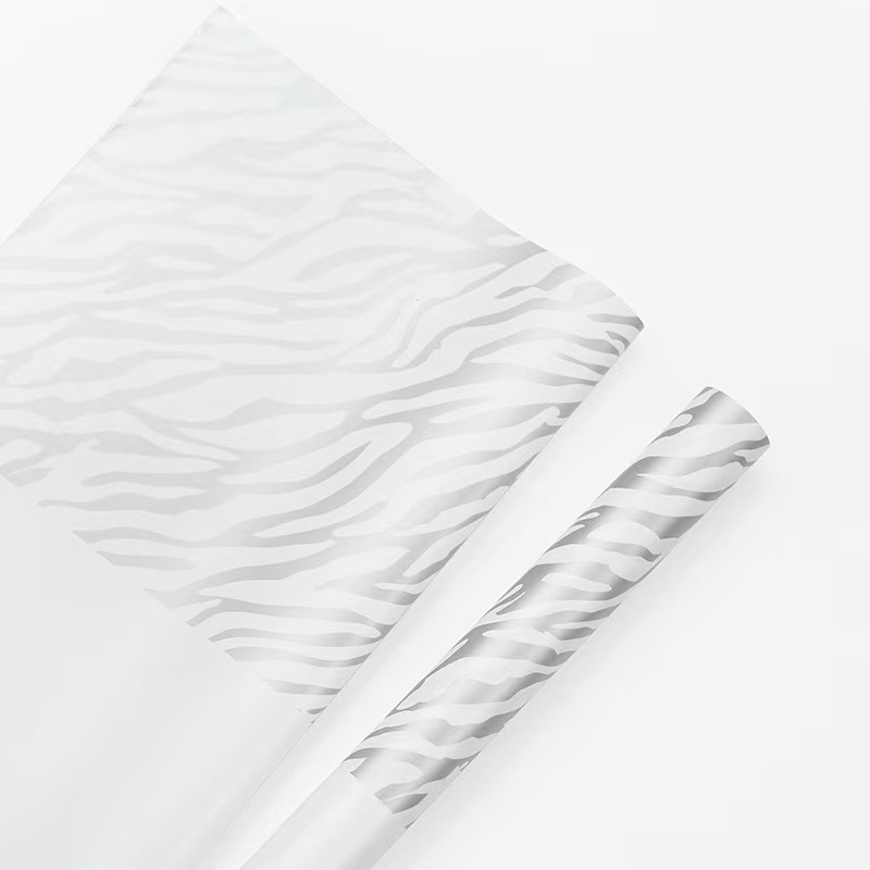 Zebra-Print Floral Wrapping Paper