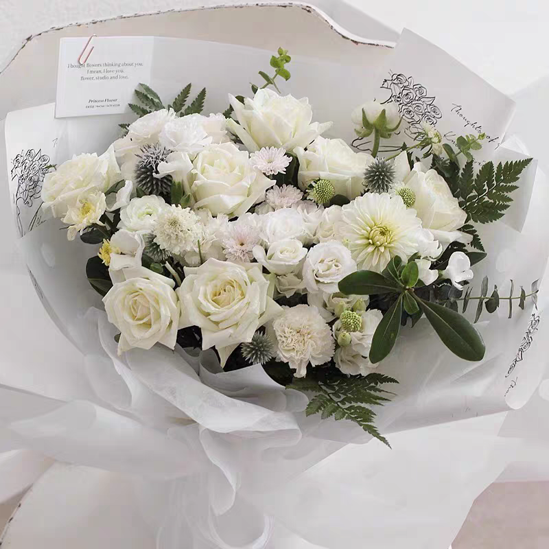 French Romantic Bouquet Wrapping Paper