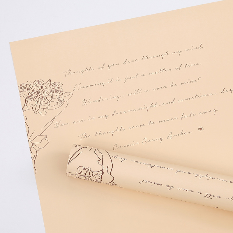 French Romantic Bouquet Wrapping Paper