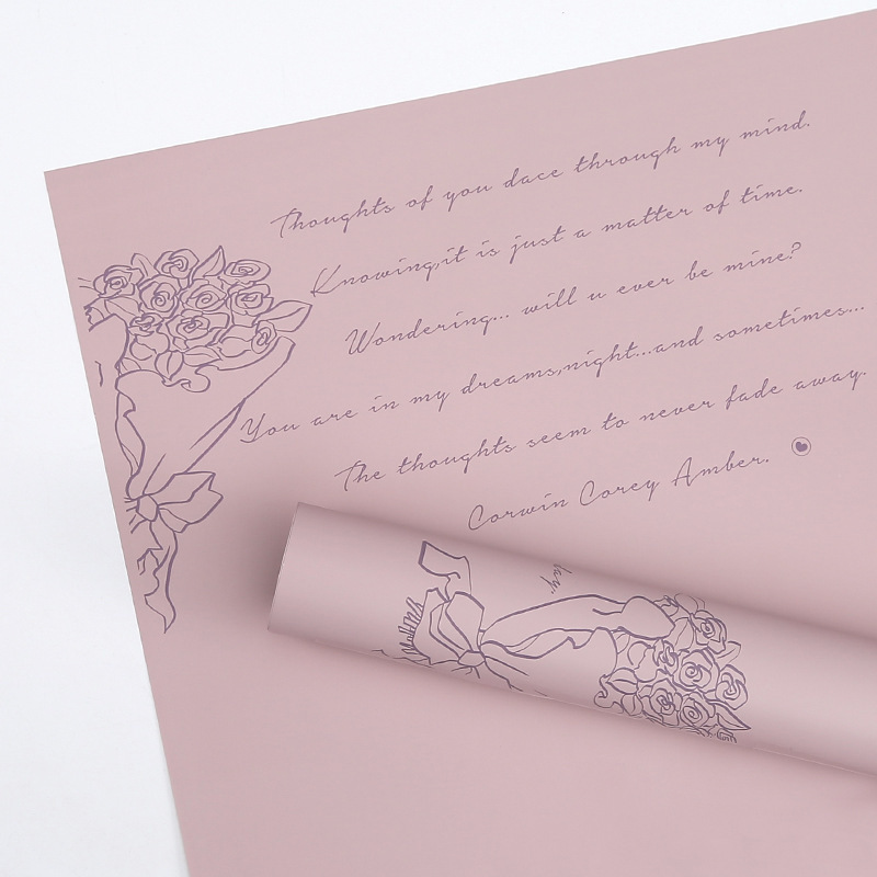 French Romantic Bouquet Wrapping Paper
