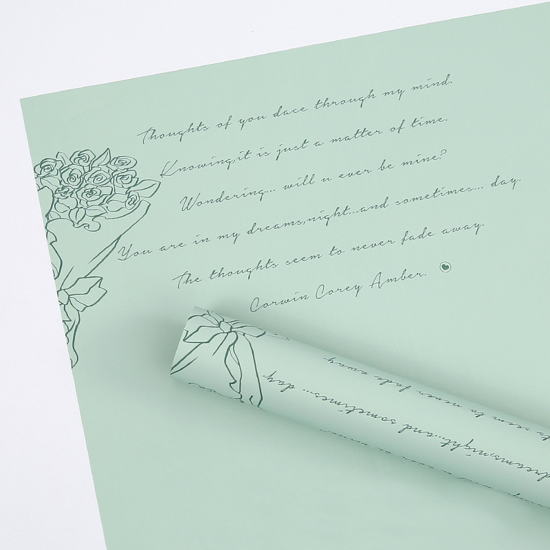 French Romantic Bouquet Wrapping Paper