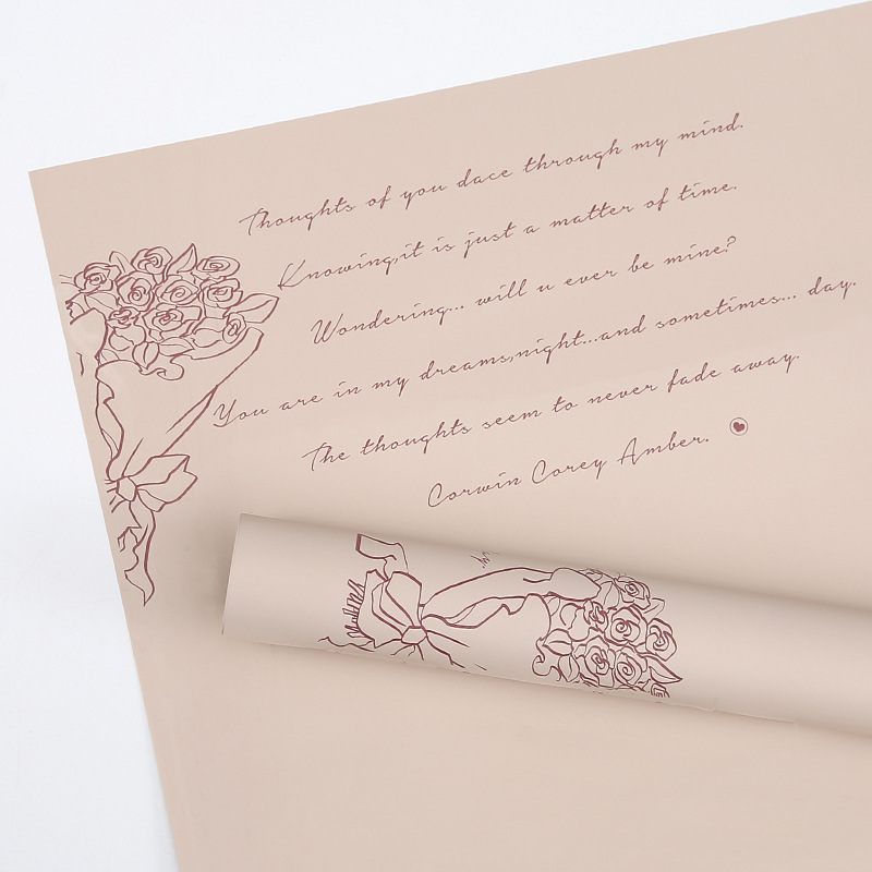 French Romantic Bouquet Wrapping Paper