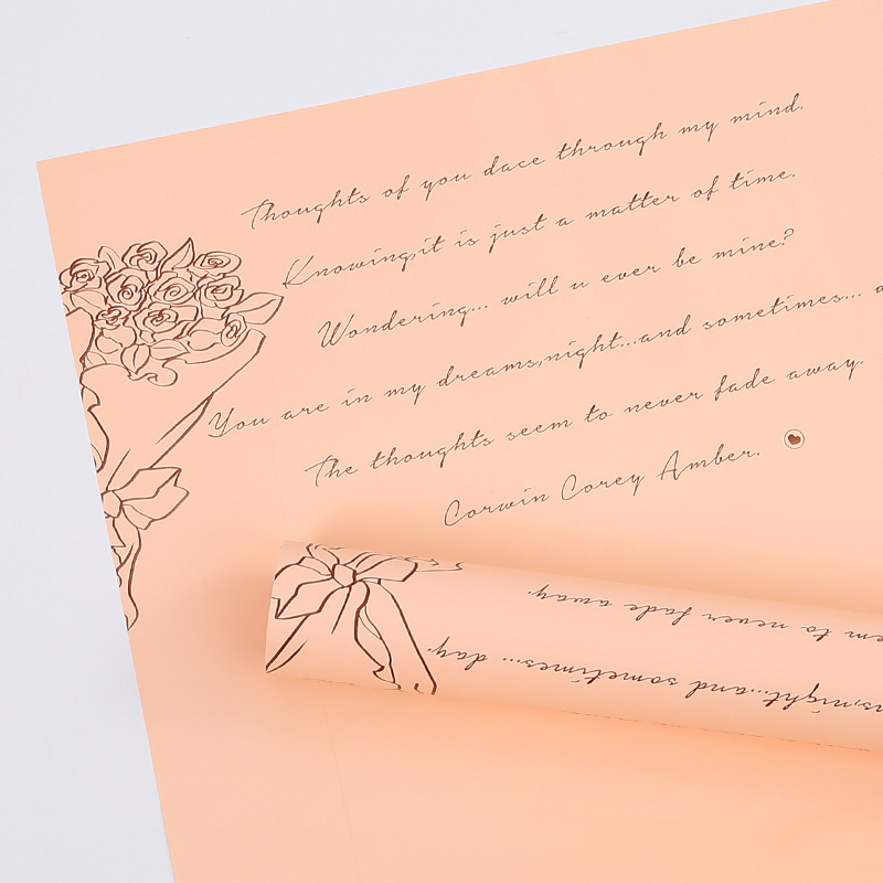 French Romantic Bouquet Wrapping Paper