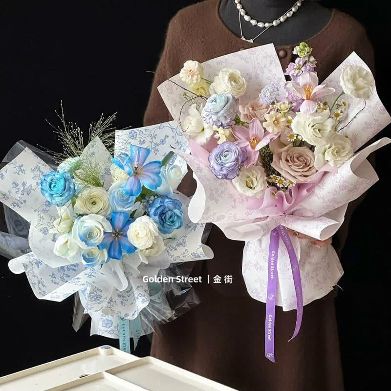 Wrapping paper covered in flowers