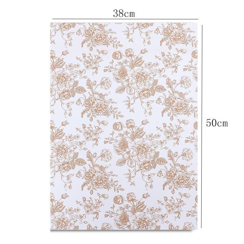 Wrapping paper covered in flowers